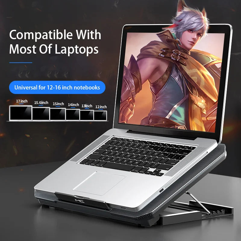 Gaming Laptop Cooler Large Size For 12-16