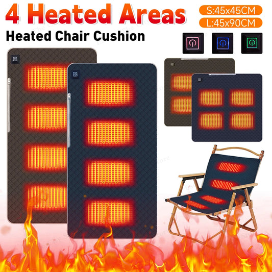 4 Heated Areas Cushion Camping Chair