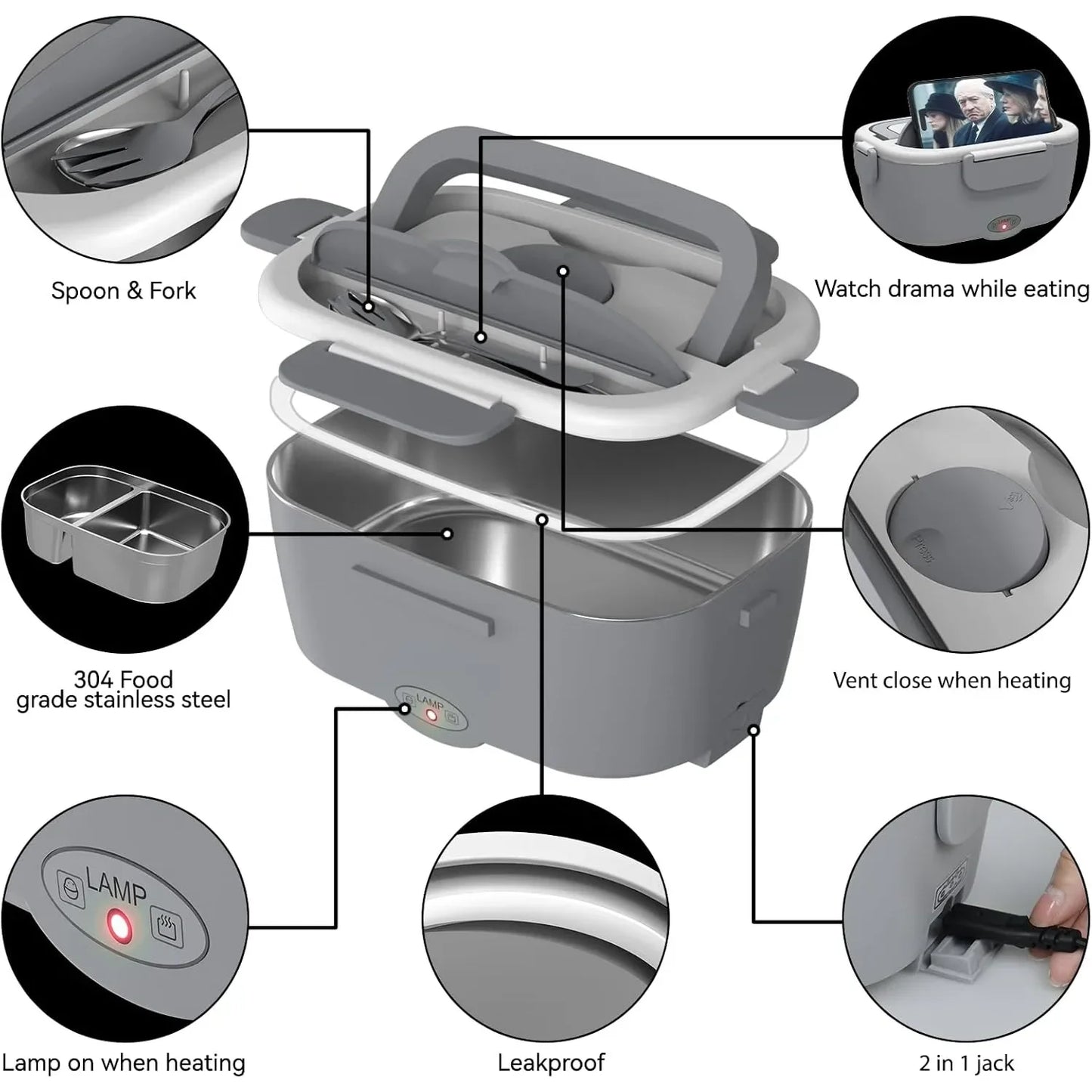 Electric Lunch Box Food Heater for Work