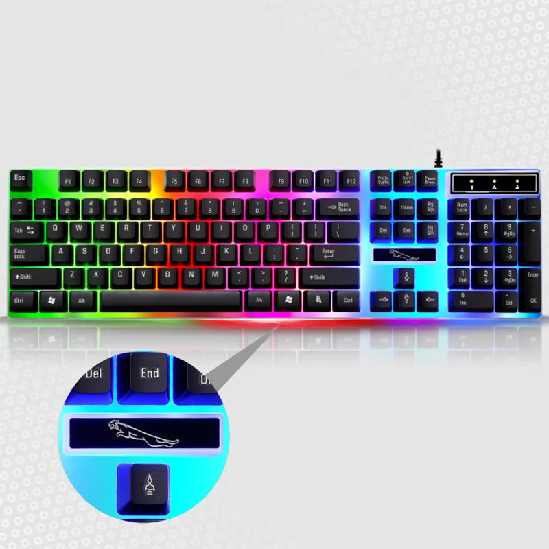 G21 Wired USB Illuminated Keyboard Mouse Set