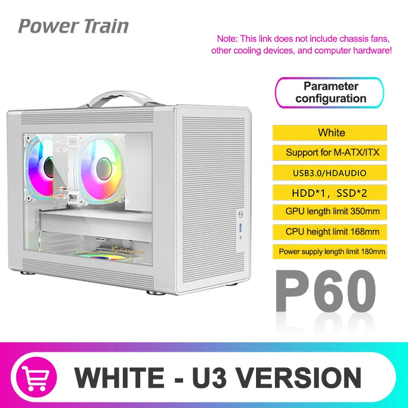 To Power Train P60 M-ATX Portable Computer Case