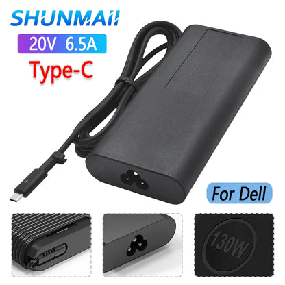 130W 20V 6.5A USB-C Type C AC Laptop Adapter