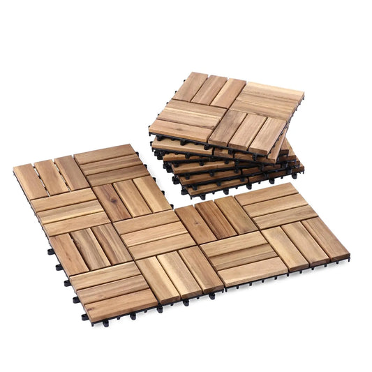 Acacia Wood Flooring Interlocking Deck Tiles