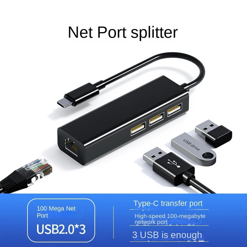 Type-C to Ethernet Port USB 2.0