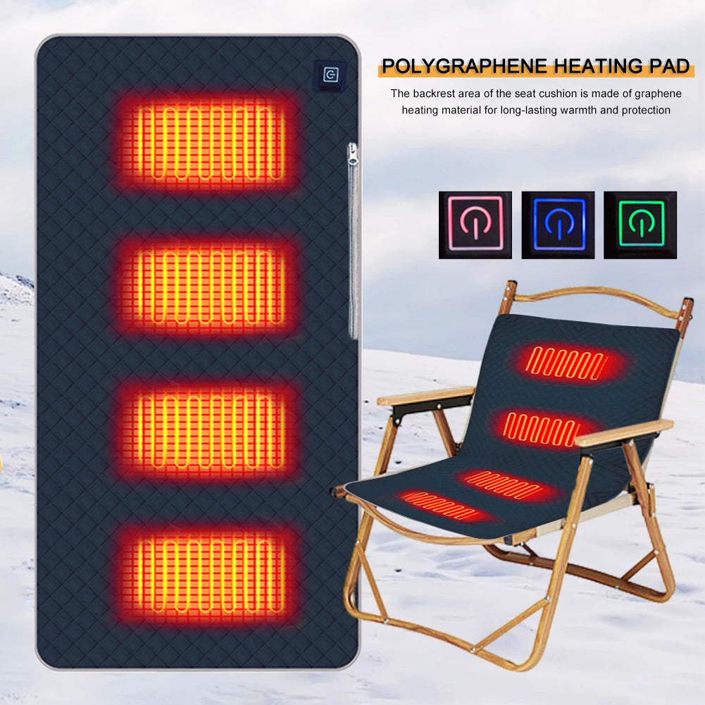 4 Heated Areas Cushion Camping Chair