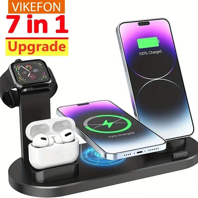 VIKEFON 7 in 1 30W Wireless Charger