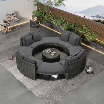 9 Piece Patio Outdoor Furniture