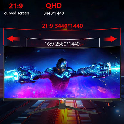 Suevery Monitor 34'' 144Hz Bandfish Screen Curved