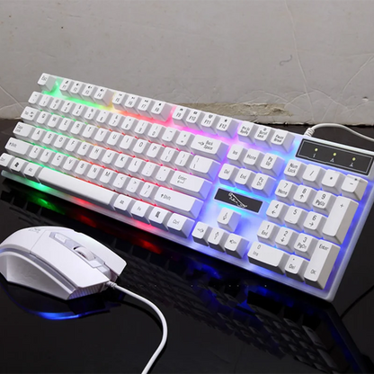 G21 Wired USB Illuminated Keyboard Mouse Set