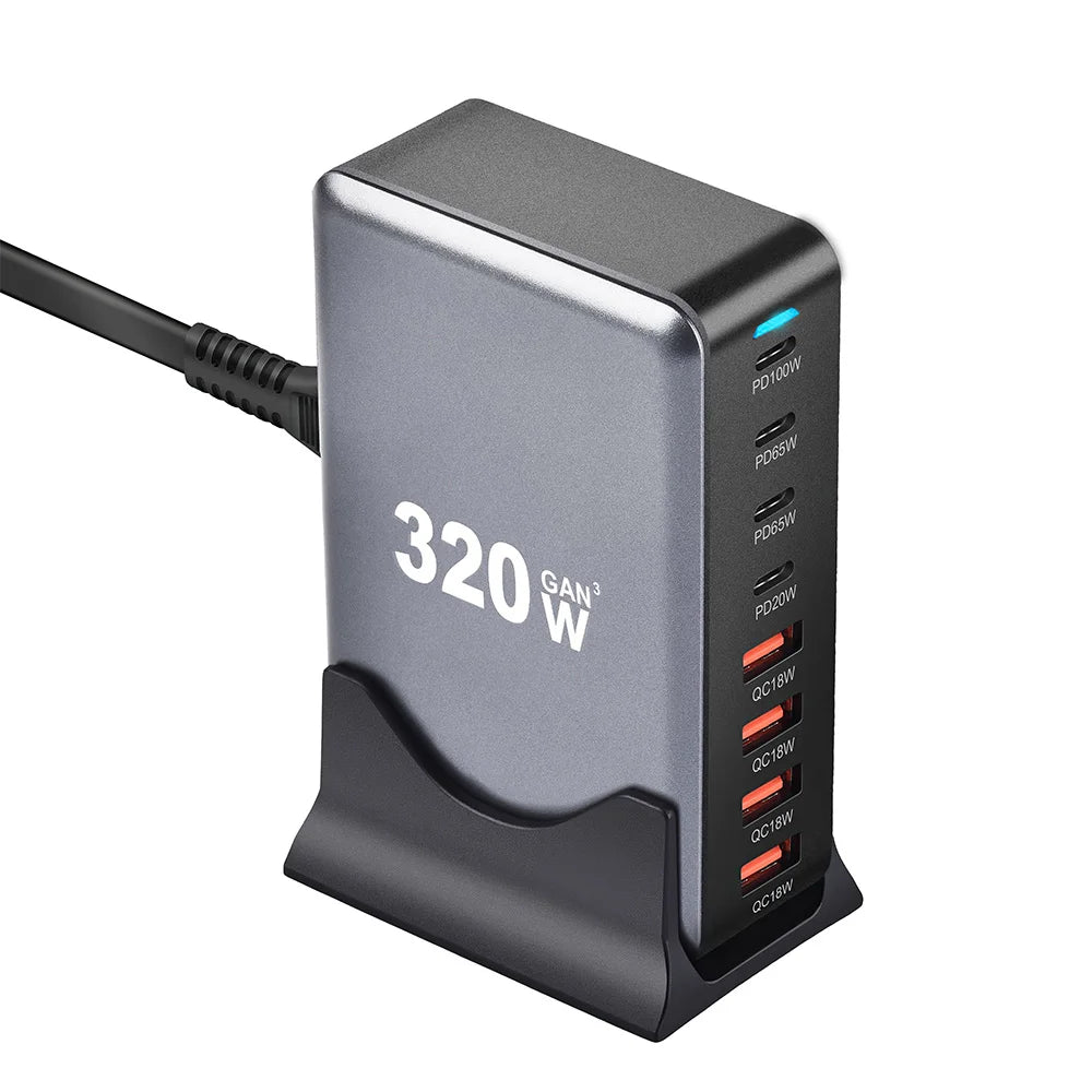 320W 8 Ports Fast Charging Station 4 USB