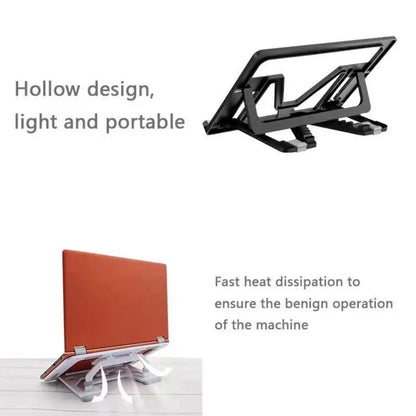 High Quality Plastic+Silicone Laptop Cooling Base Folding Wear-resistant Notebook Holder Portable Fall Prevention Computer Stand