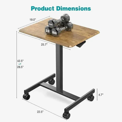 SweetFurniture Small Mobile Rolling Standing Desk