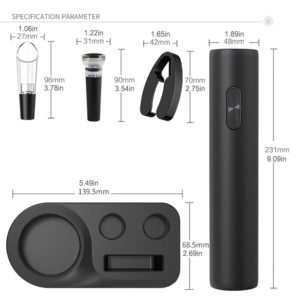 1Set Electric Wine Opener Automatic Corkscrew AA Battery