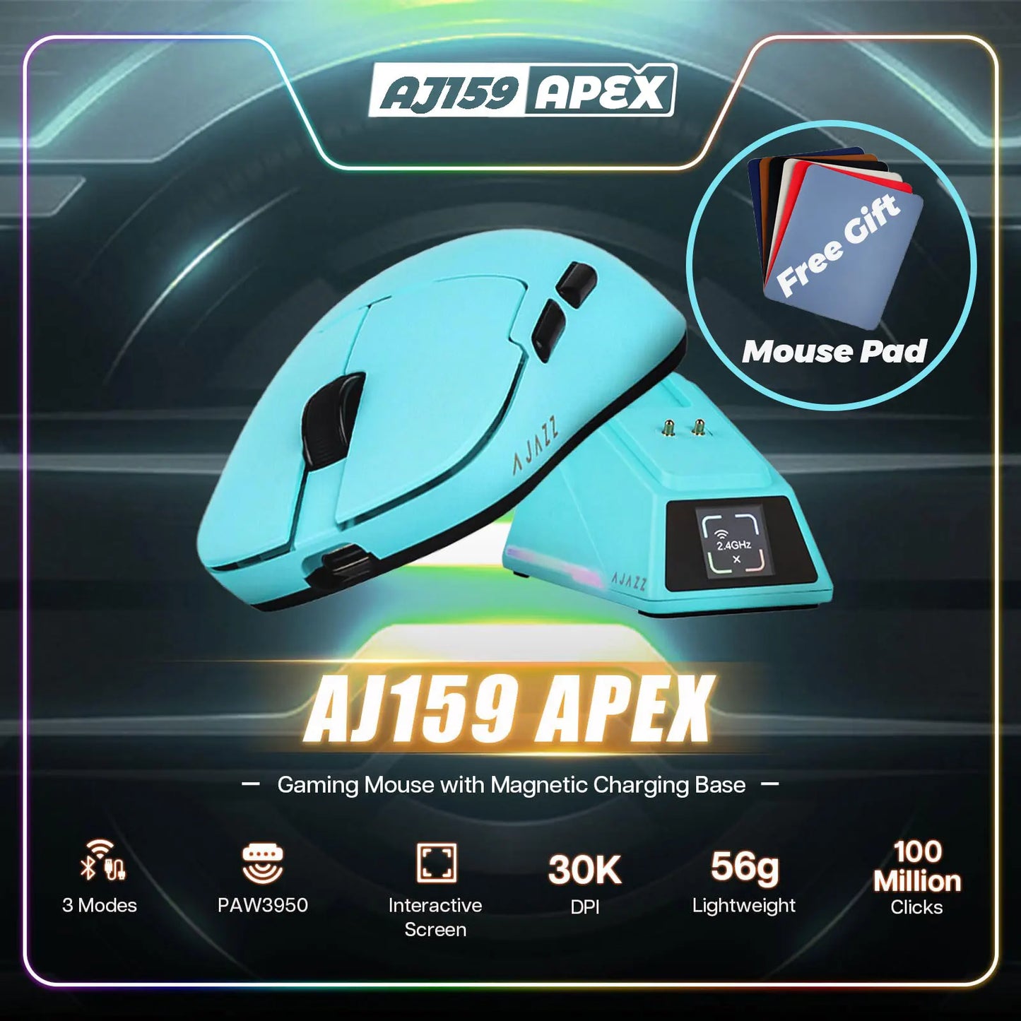 2025 AJAZZ AJ159 APEX Wireless Mouse