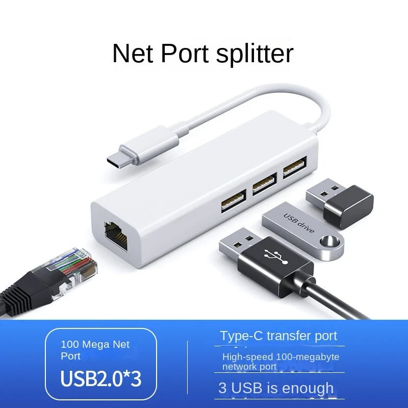 Type-C to Ethernet Port USB 2.0