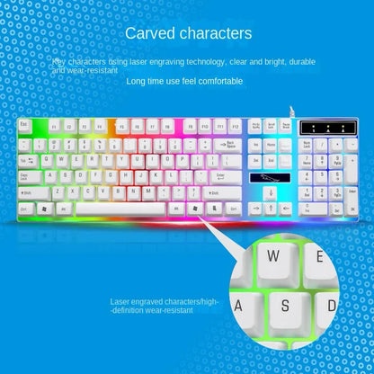 G21 Wired USB Illuminated Keyboard Mouse Set