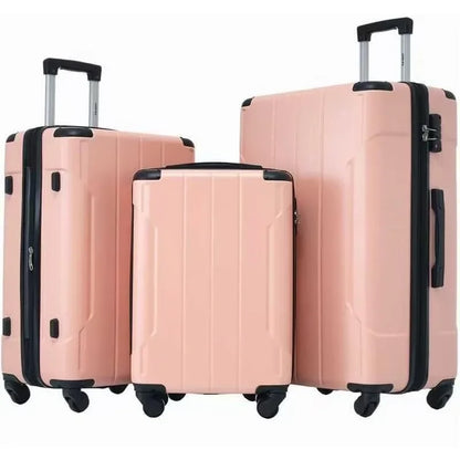 Set 3 Piece Expandable Lightweight Spinner Suitcase