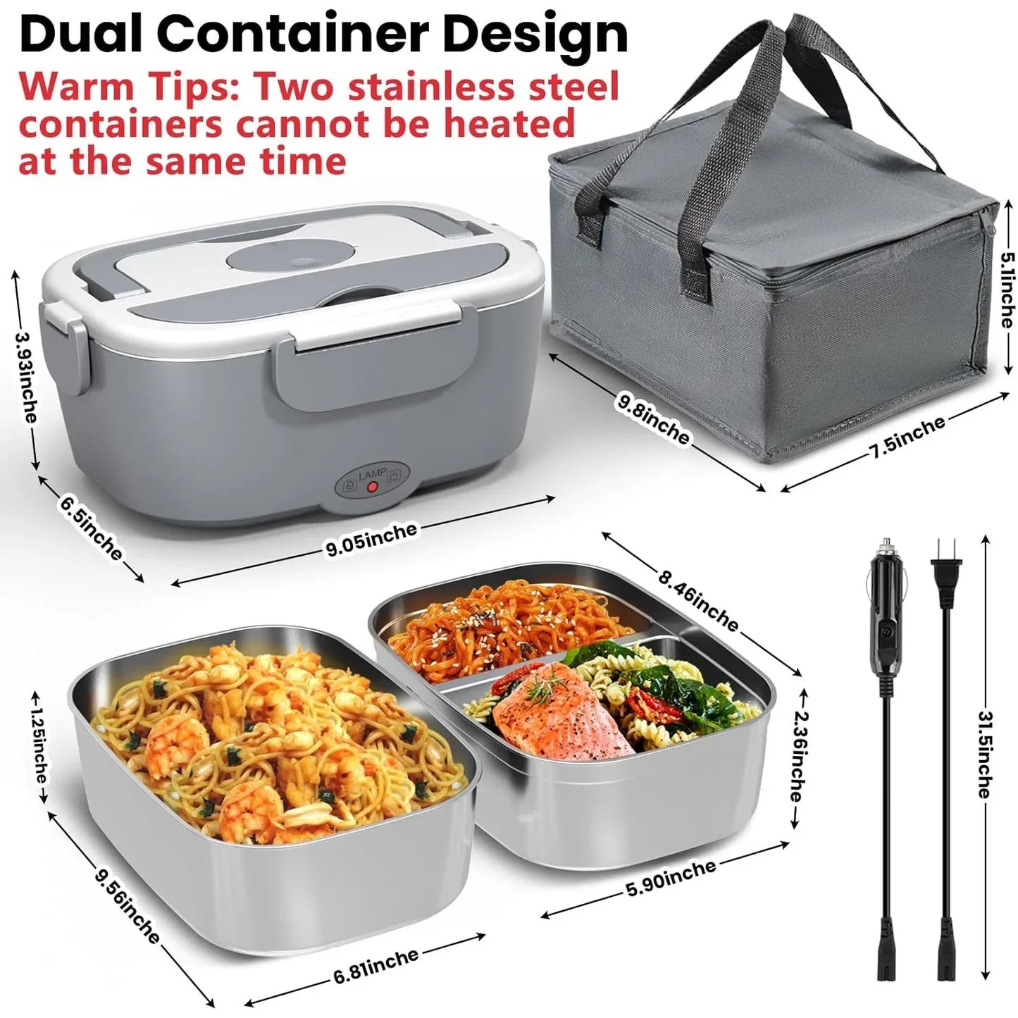 Electric Lunch Box Food Heater for Work