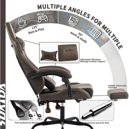 Gaming Chair with Footrest Ergonomic Computer Chair