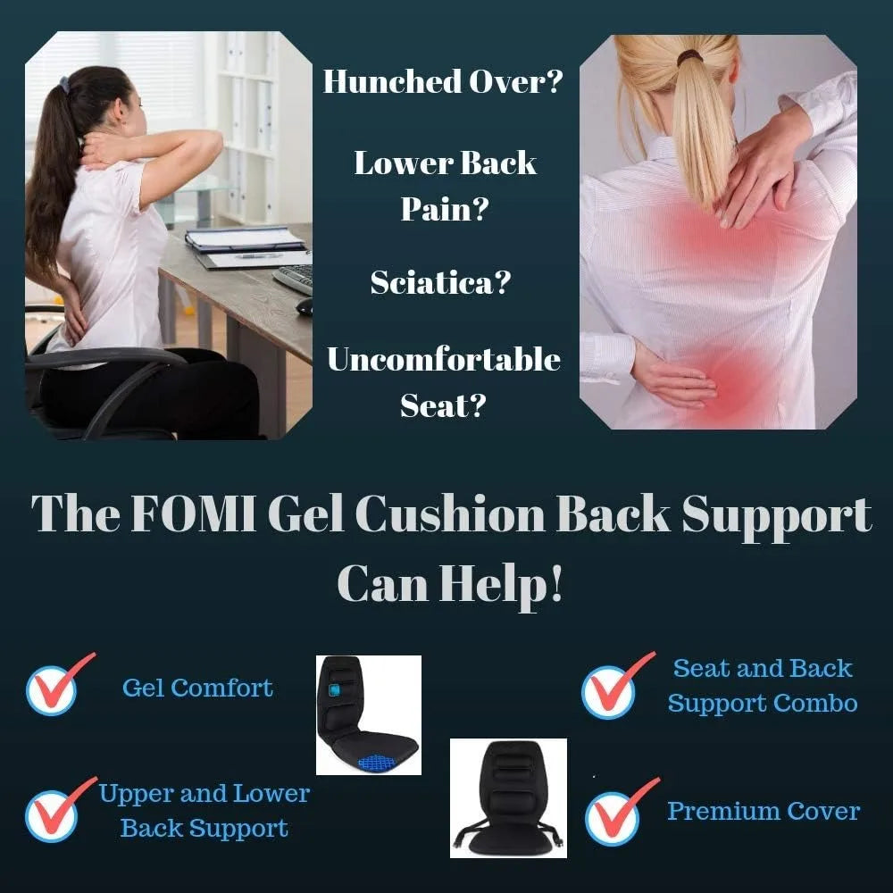 FOMI Premium Gel Cushion and Firm Back Support