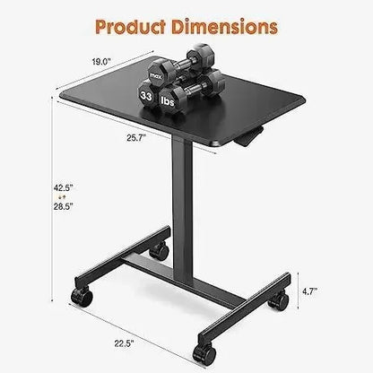 SweetFurniture Small Mobile Rolling Standing Desk