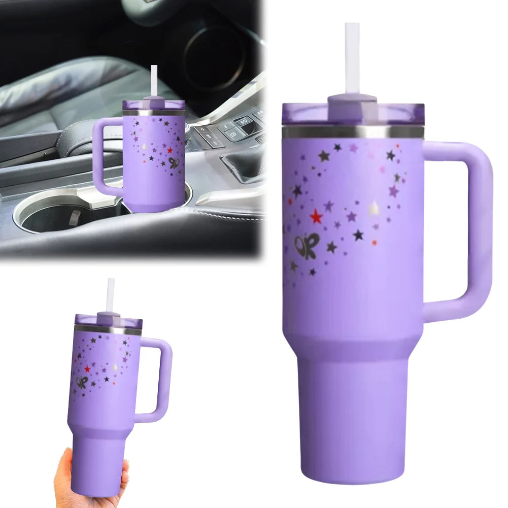 Vacuum Insulated Tumbler with Lid & Straw Stainless