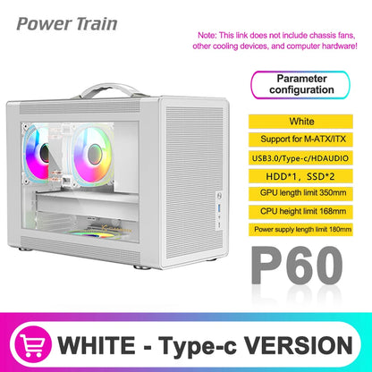 To Power Train P60 M-ATX Portable Computer Case