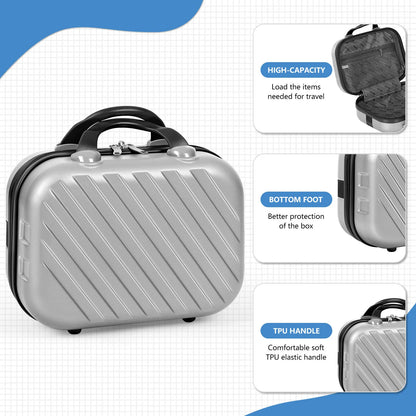 Luggage Set Silver Suitcase