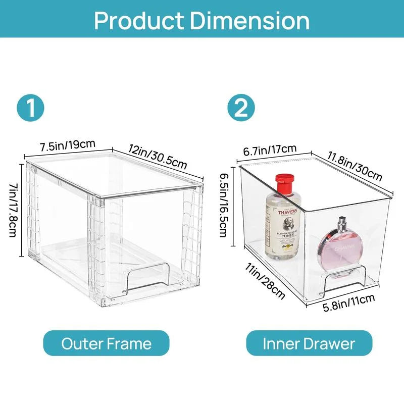 Vtopmart 2-8Pack StackableStorage Drawers