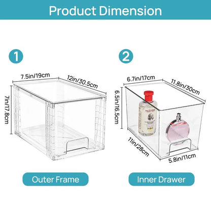 Vtopmart 2-8Pack StackableStorage Drawers