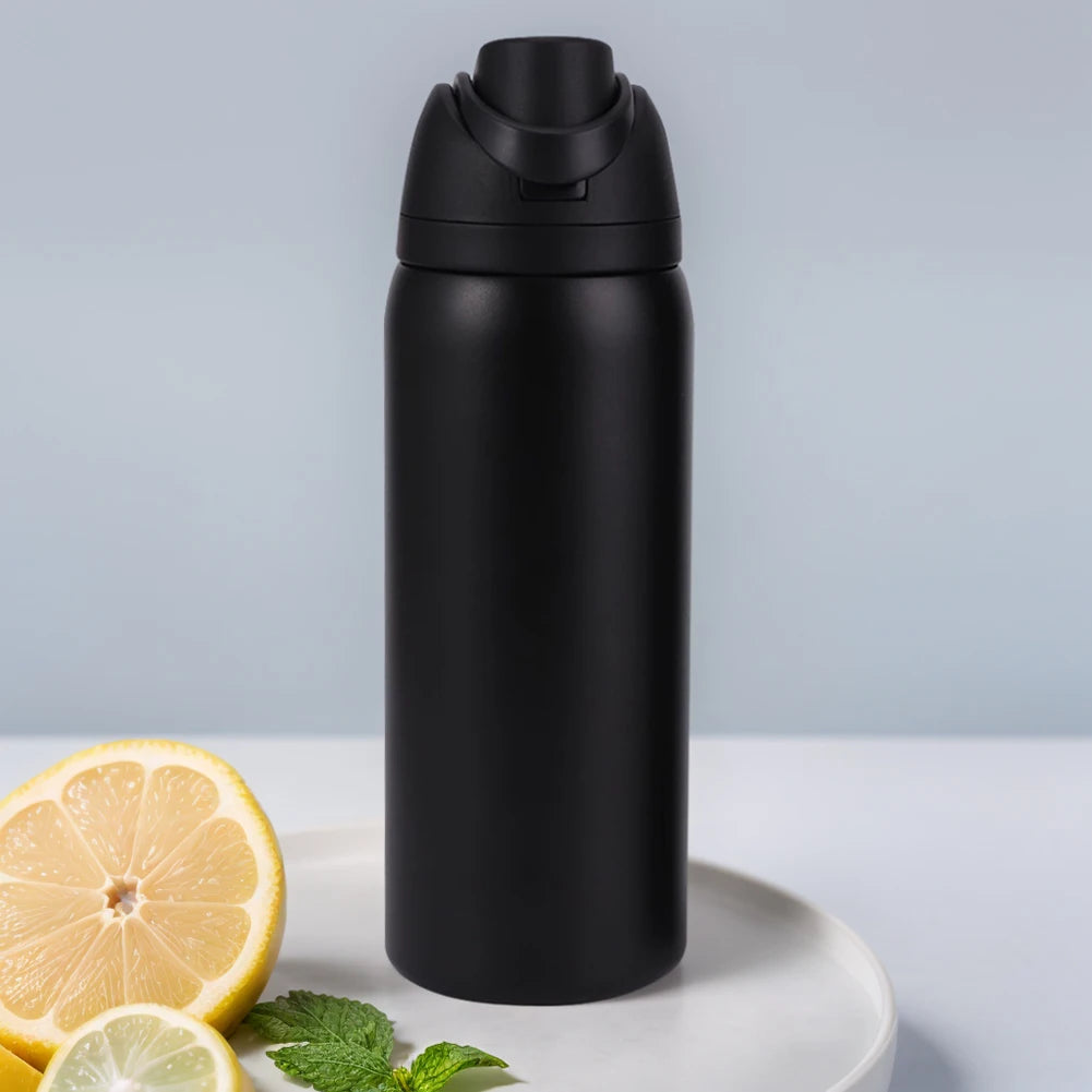 Straw Thermos Cup Double-Layer Stainless Steel