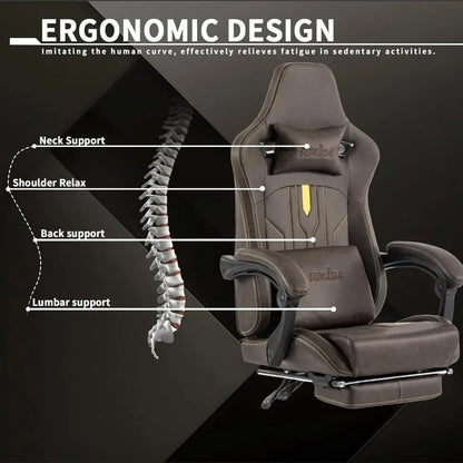 Gaming Chair with Footrest Ergonomic Computer Chair