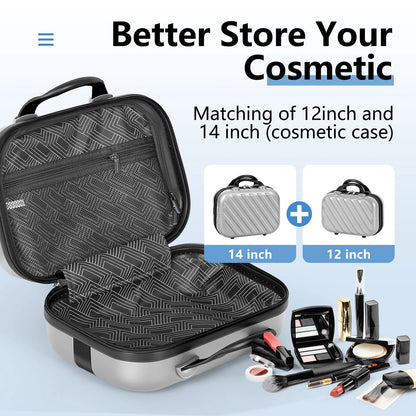 Luggage Set Silver Suitcase