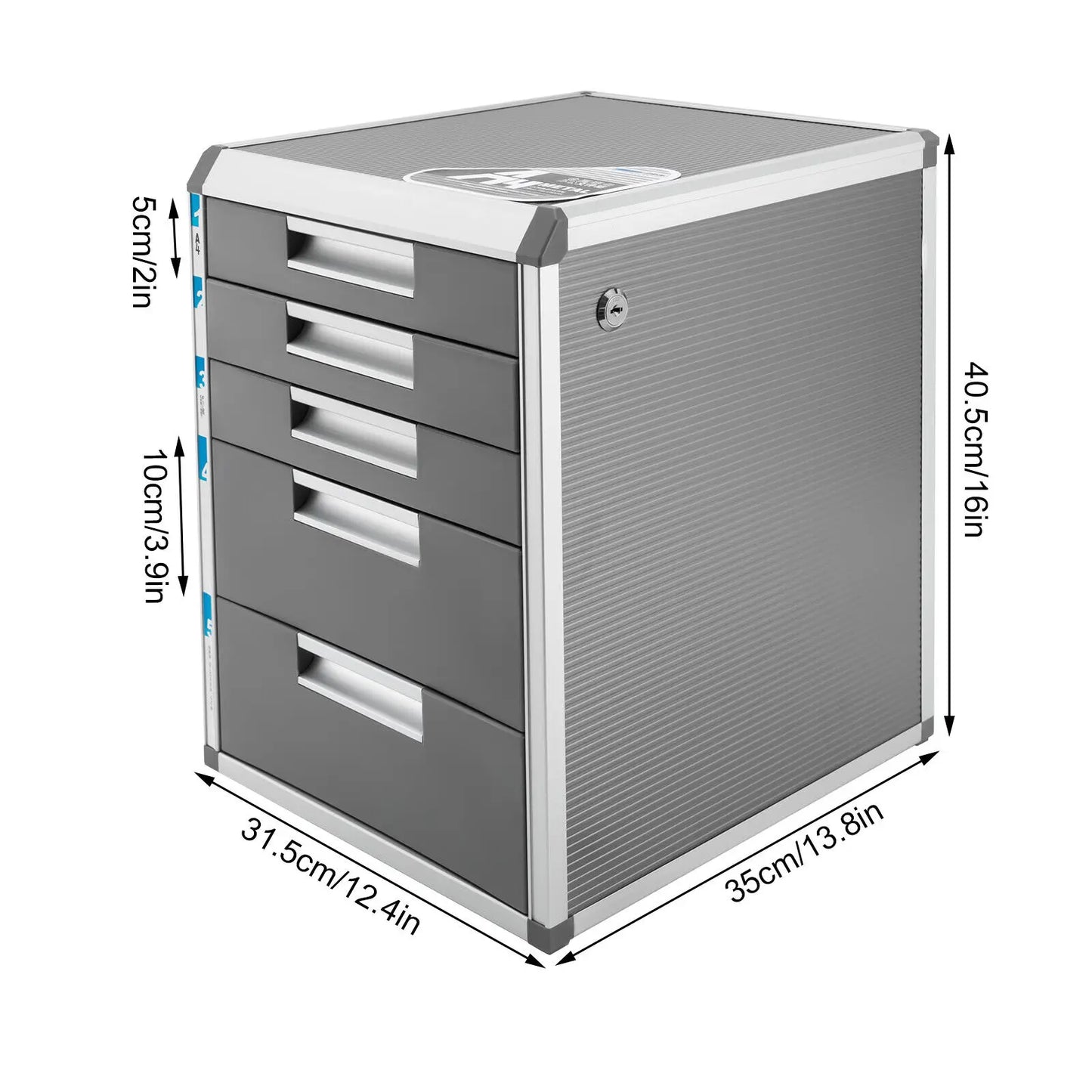 Desktop 5-Drawer Filing Cabinet